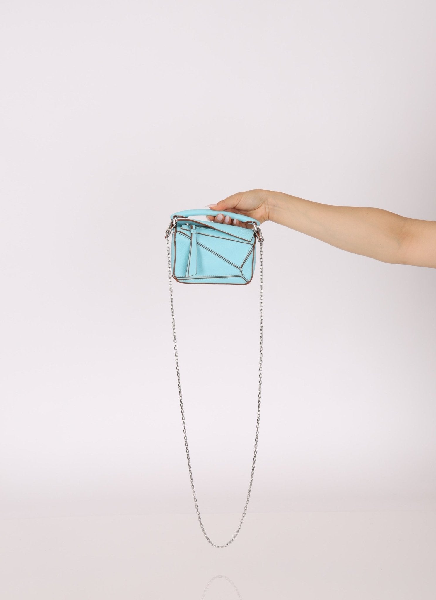 Loewe Light Blue Nano Puzzle on Chain - FashioNica