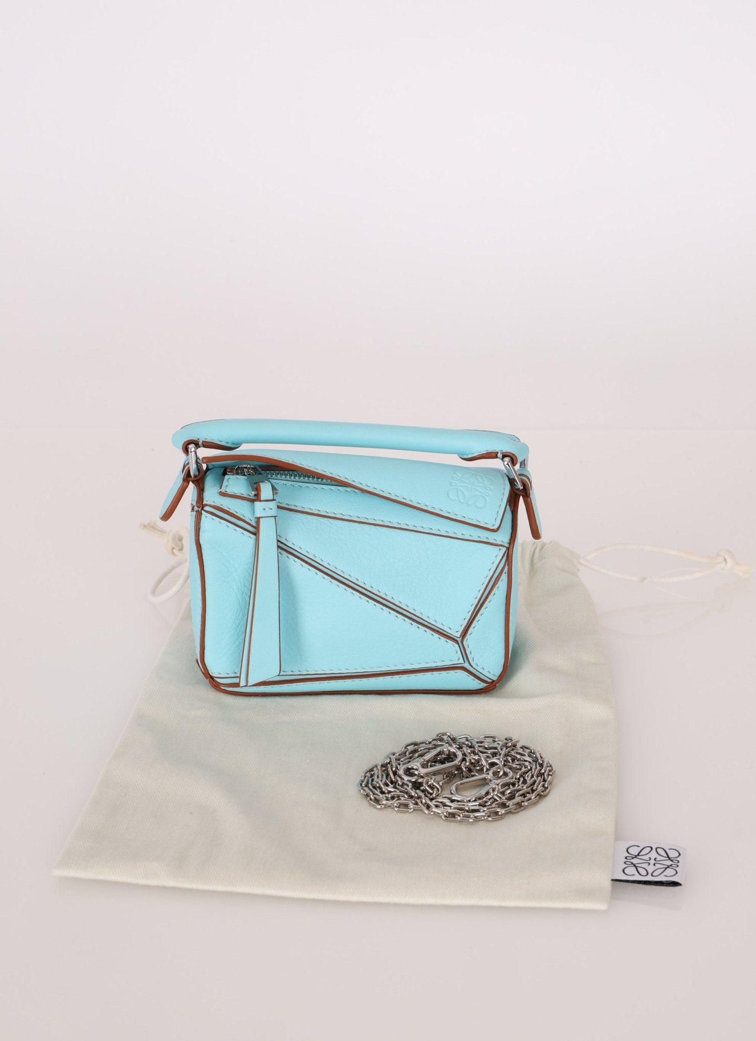 Loewe Light Blue Nano Puzzle on Chain - FashioNica