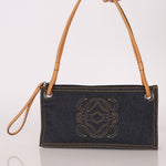 Loewe Repeat Anagram Denim Shoulder Bag - FashioNica