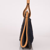 Loewe Repeat Anagram Denim Shoulder Bag - FashioNica