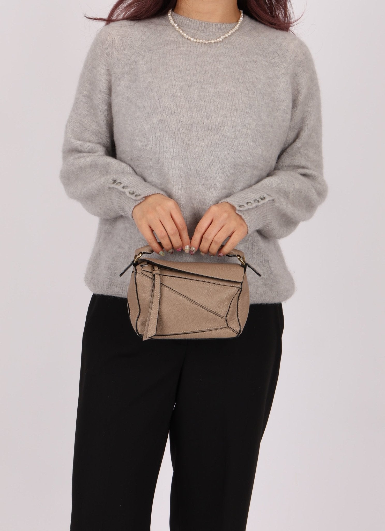 Loewe Taupe Mini Puzzle - FashioNica