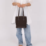 Louis Vuitton Monogram Mini Lin Bucket Bag with Pochette - FashioNica