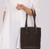 Louis Vuitton Monogram Mini Lin Bucket Bag with Pochette - FashioNica