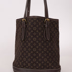 Louis Vuitton Monogram Mini Lin Bucket Bag with Pochette - FashioNica