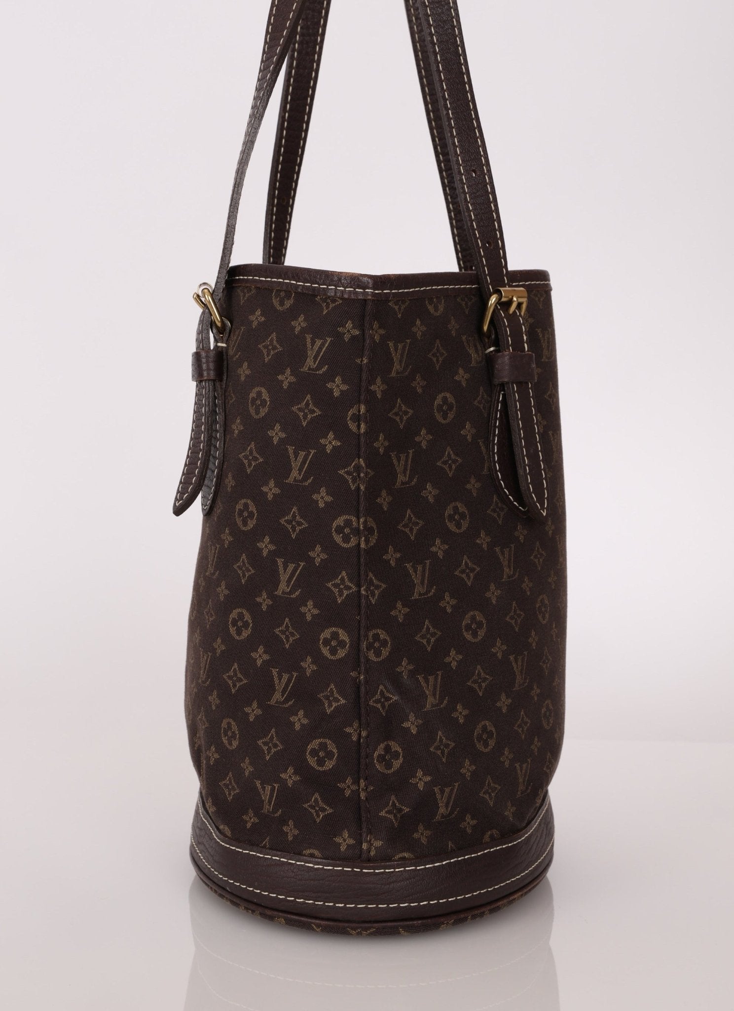 Louis Vuitton Monogram Mini Lin Bucket Bag with Pochette - FashioNica