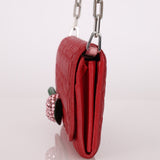 Miu Miu Nappa Crystal Cherries Wallet on Chain - FashioNica