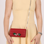 Miu Miu Nappa Crystal Cherries Wallet on Chain - FashioNica