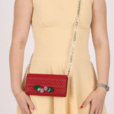 Miu Miu Nappa Crystal Cherries Wallet on Chain - FashioNica