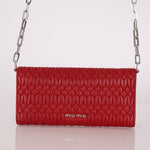 Miu Miu Nappa Crystal Cherries Wallet on Chain - FashioNica