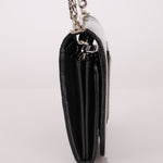 Moschino Patent License Plate Wallet on Chain - FashioNica