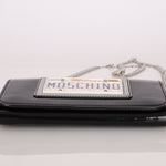 Moschino Patent License Plate Wallet on Chain - FashioNica