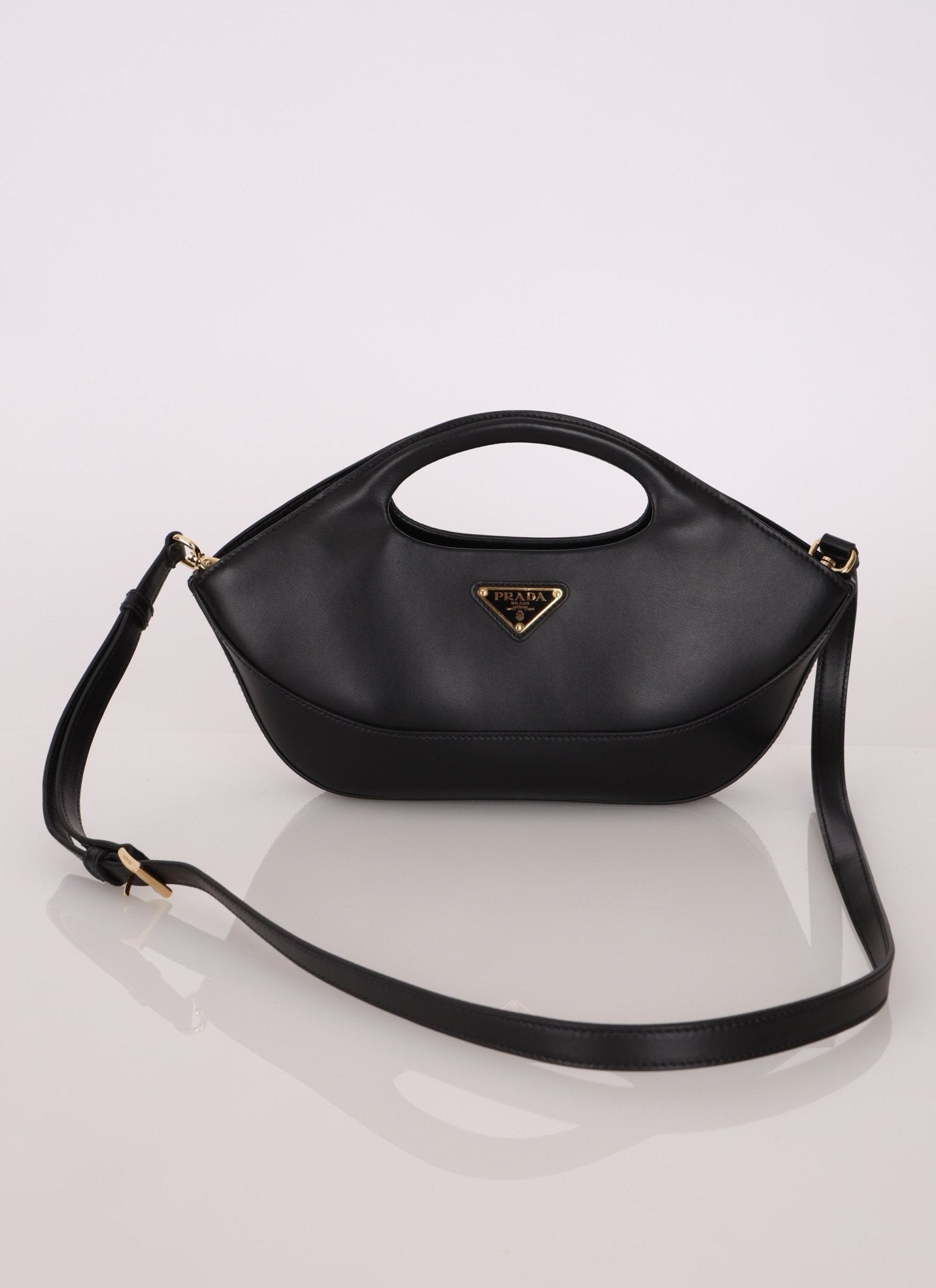 Prada City Calf Leather Top - Handle Bag - FashioNica