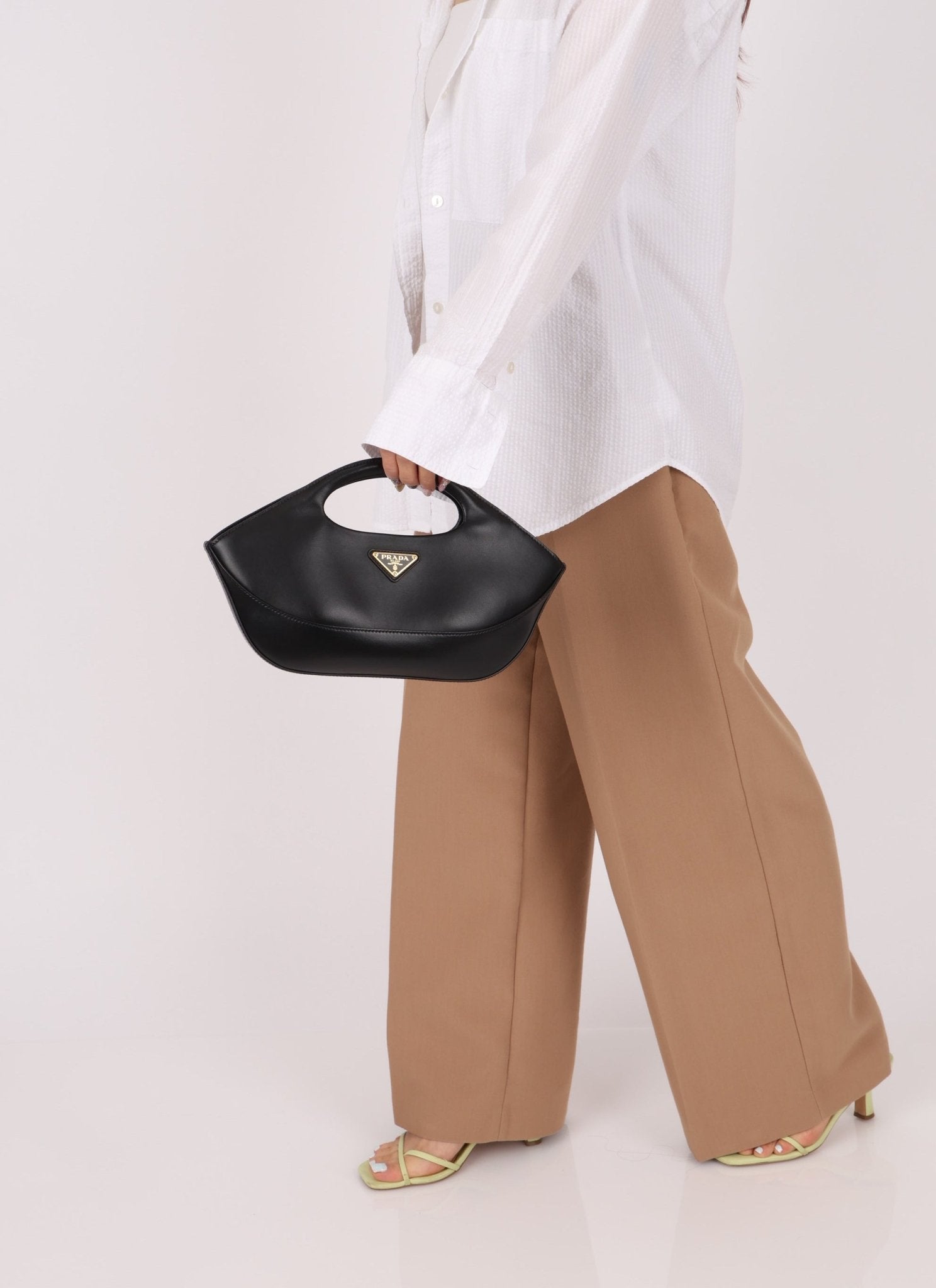 Prada City Calf Leather Top - Handle Bag - FashioNica