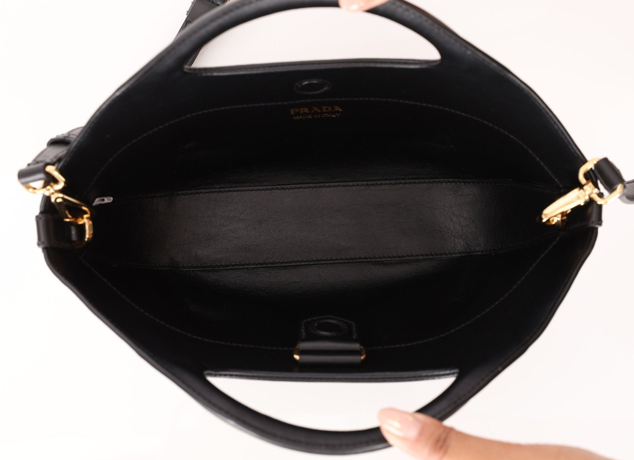 Prada City Calf Leather Top - Handle Bag - FashioNica