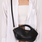 Prada City Calf Leather Top - Handle Bag - FashioNica