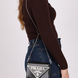 Prada Maxi Triangle Chain Flap Bag - FashioNica