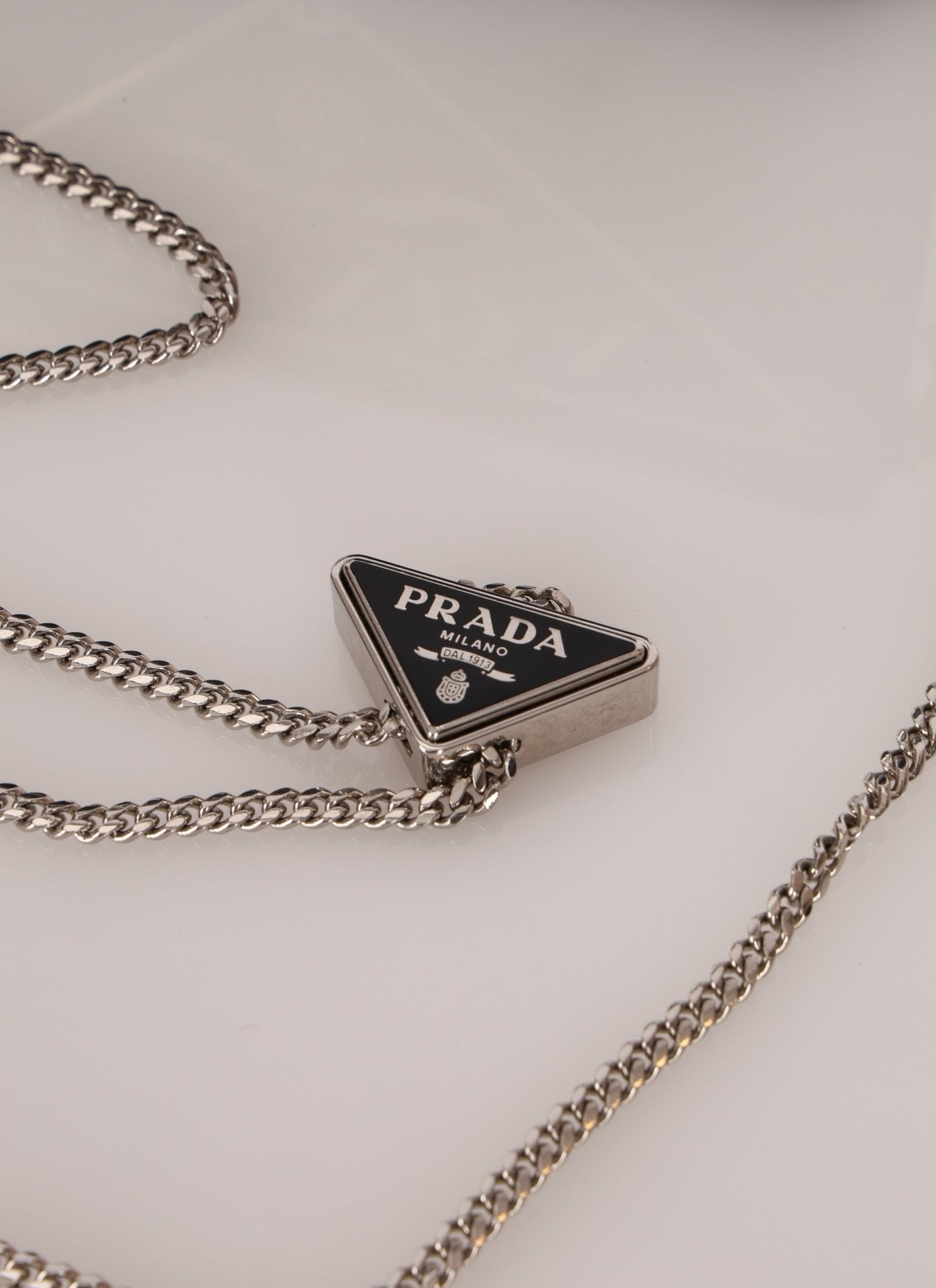 Prada Maxi Triangle Chain Flap Bag - FashioNica