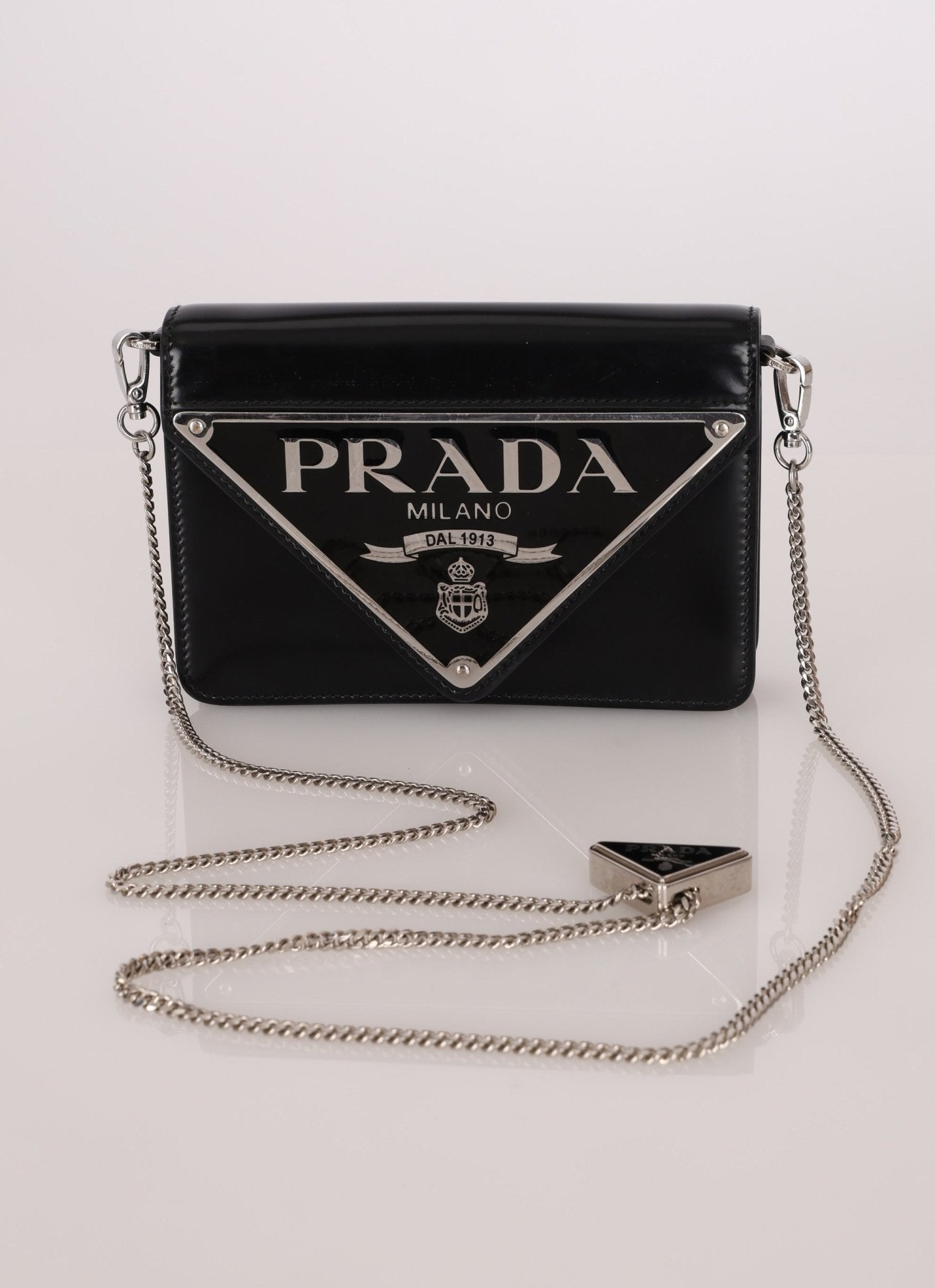 Prada Maxi Triangle Chain Flap Bag - FashioNica