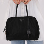 Prada Nylon Bowler Tote - FashioNica