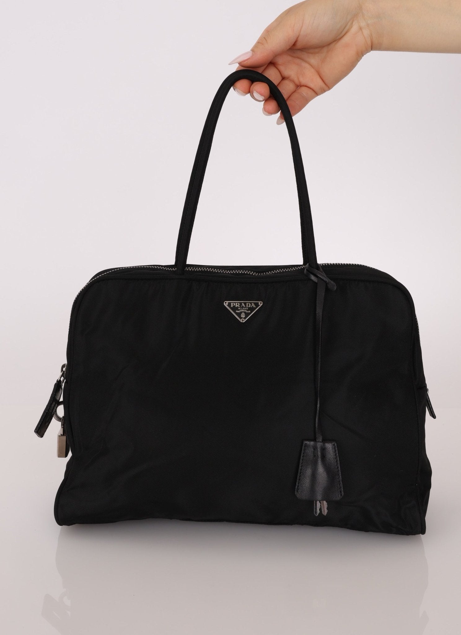 Prada Nylon Bowler Tote - FashioNica