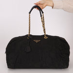 Prada Nylon Chain Weekender Bag - FashioNica