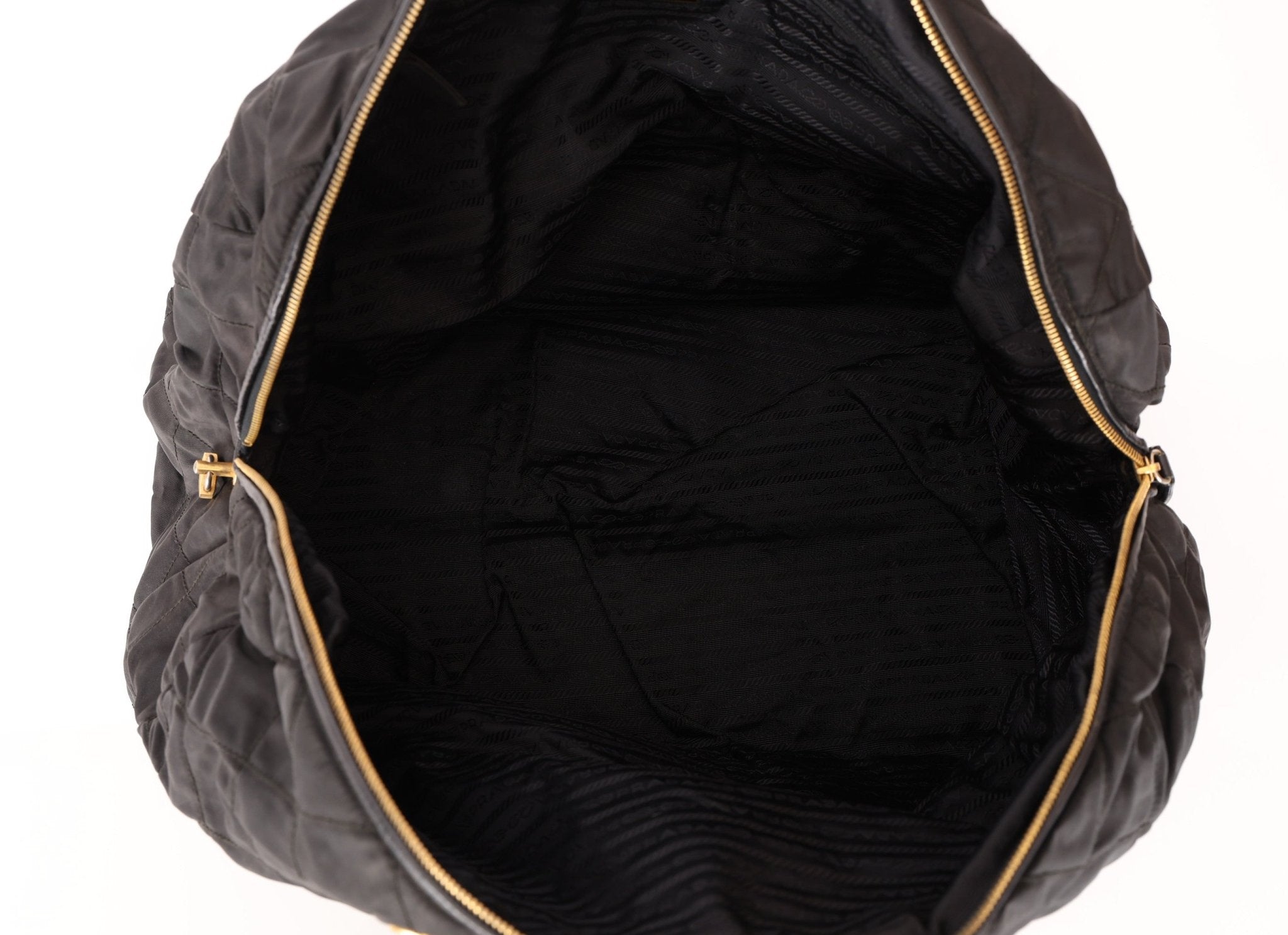 Prada Nylon Chain Weekender Bag - FashioNica