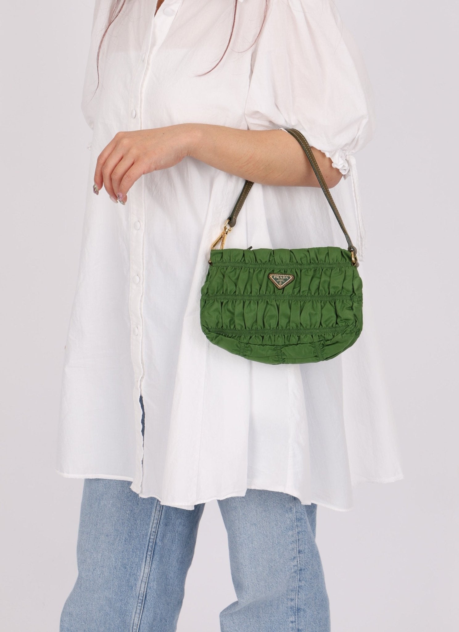 Prada Nylon Tessuto Gaufre Pochette - FashioNica