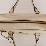 Prada Saffiano Ivory Leather Top Handle - FashioNica