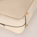 Prada Saffiano Ivory Leather Top Handle - FashioNica