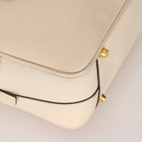Prada Saffiano Ivory Leather Top Handle - FashioNica