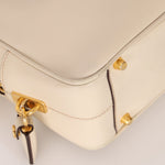 Prada Saffiano Ivory Leather Top Handle - FashioNica