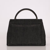 Rare Chanel 1994 Black Denim Small Kelly Top Handle - FashioNica