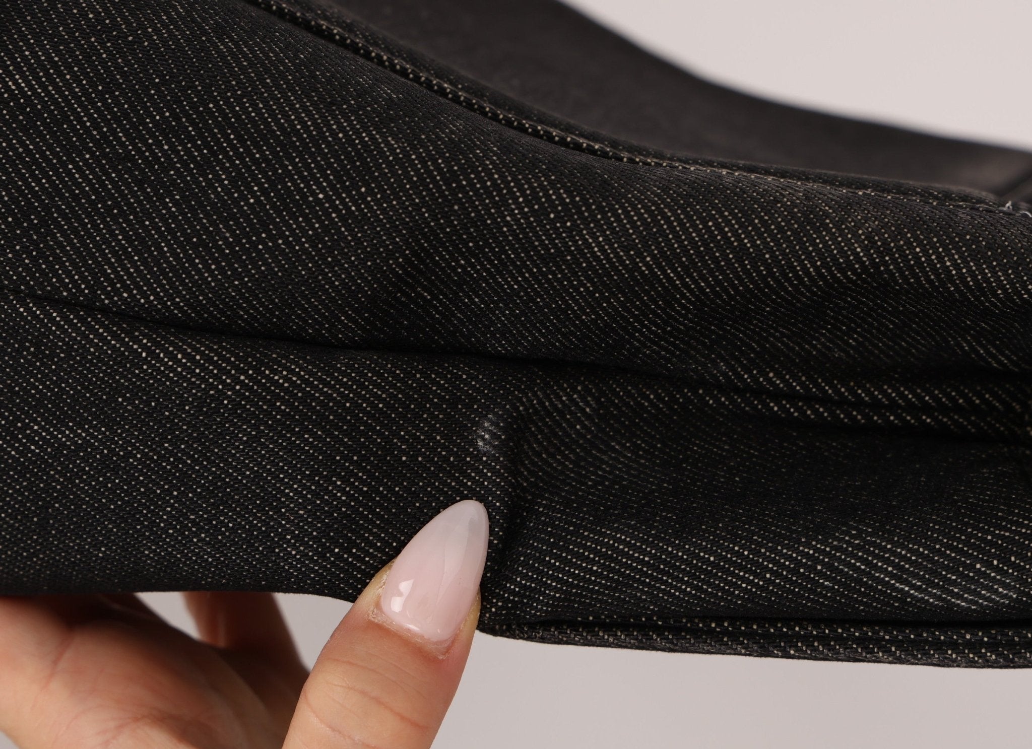 Rare Chanel 1994 Black Denim Small Kelly Top Handle - FashioNica