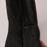 Rare Chanel 1994 Black Denim Small Kelly Top Handle - FashioNica