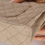 Rare Chanel 1994 Linen Medium Classic Flap - FashioNica