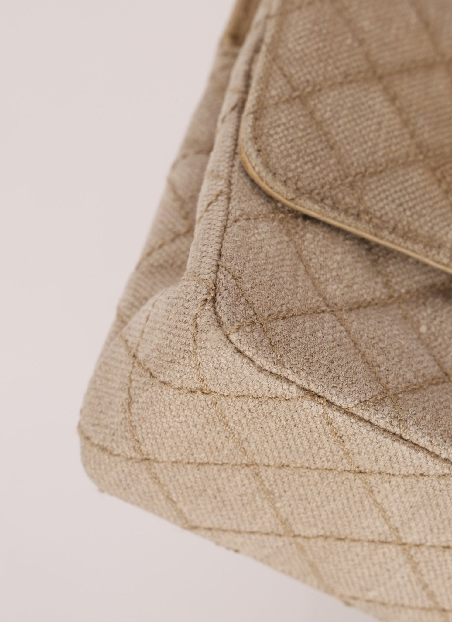 Rare Chanel 1994 Linen Medium Classic Flap - FashioNica