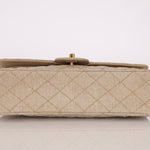 Rare Chanel 1994 Linen Medium Classic Flap - FashioNica