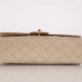Rare Chanel 1994 Linen Medium Classic Flap - FashioNica