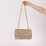 Rare Chanel 1994 Linen Medium Classic Flap - FashioNica