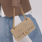 Rare Chanel 1994 Linen Medium Classic Flap - FashioNica