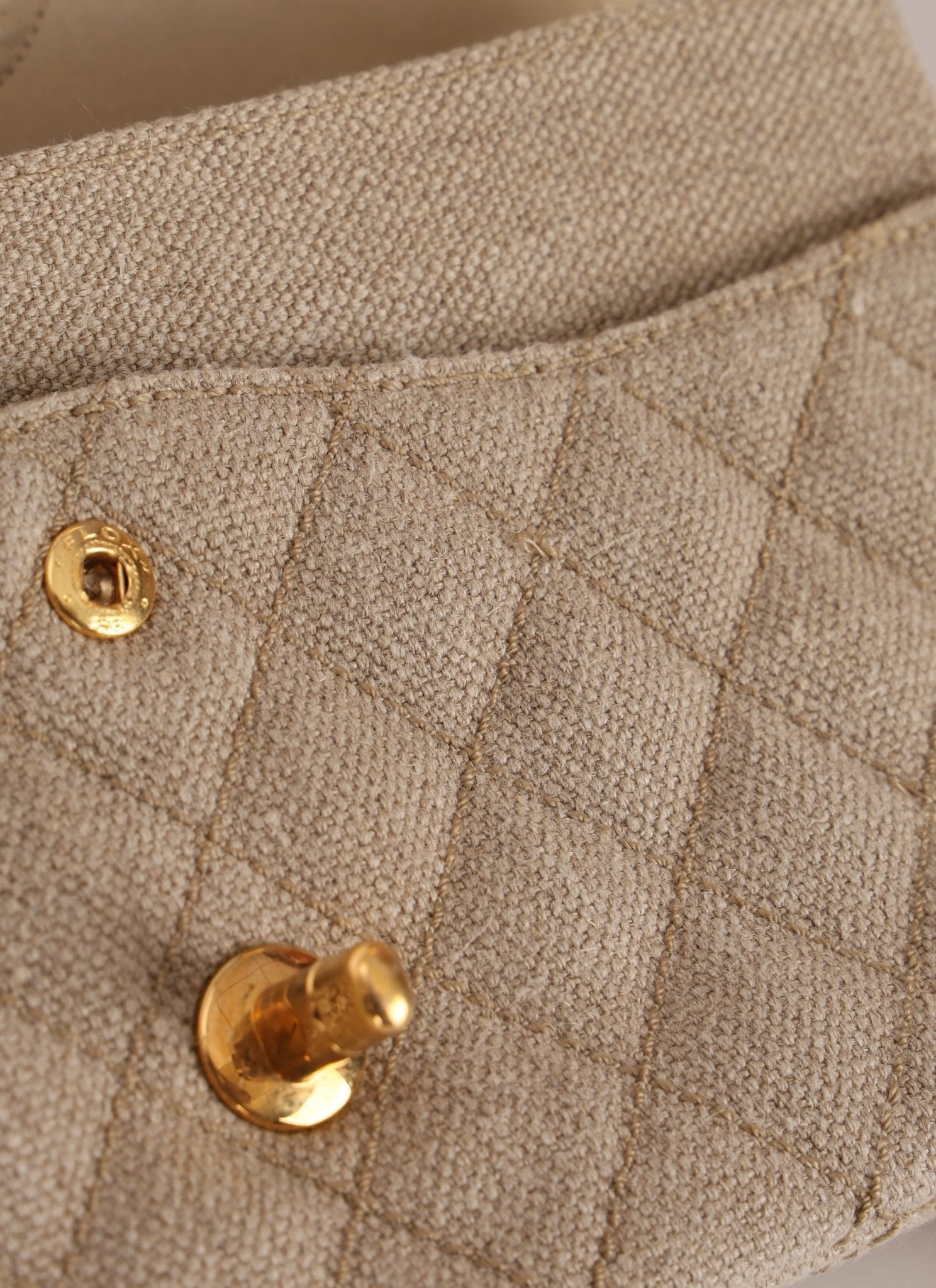 Rare Chanel 1994 Linen Medium Classic Flap - FashioNica