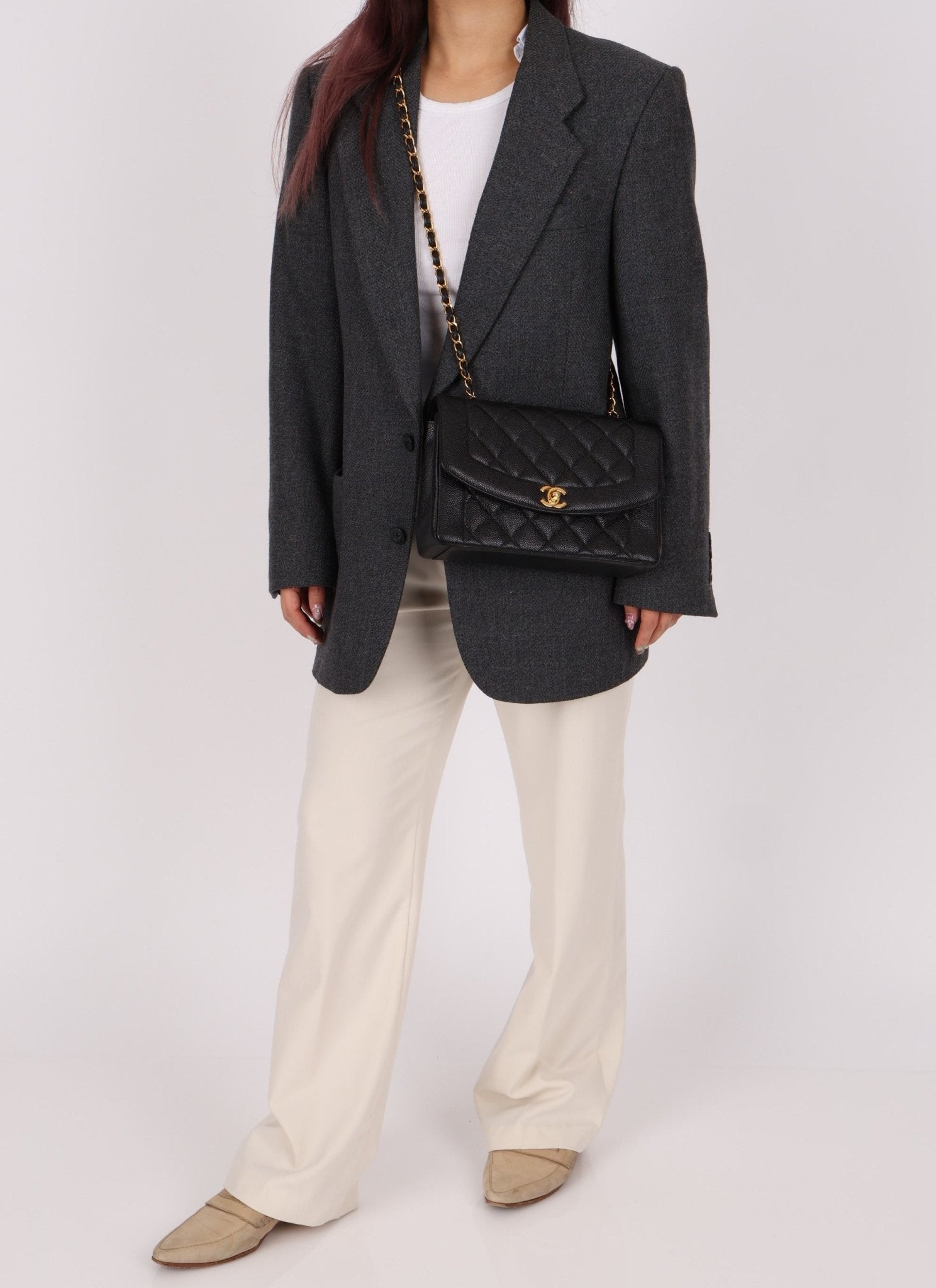 Rare Chanel 1997 Caviar Medium Diana - FashioNica