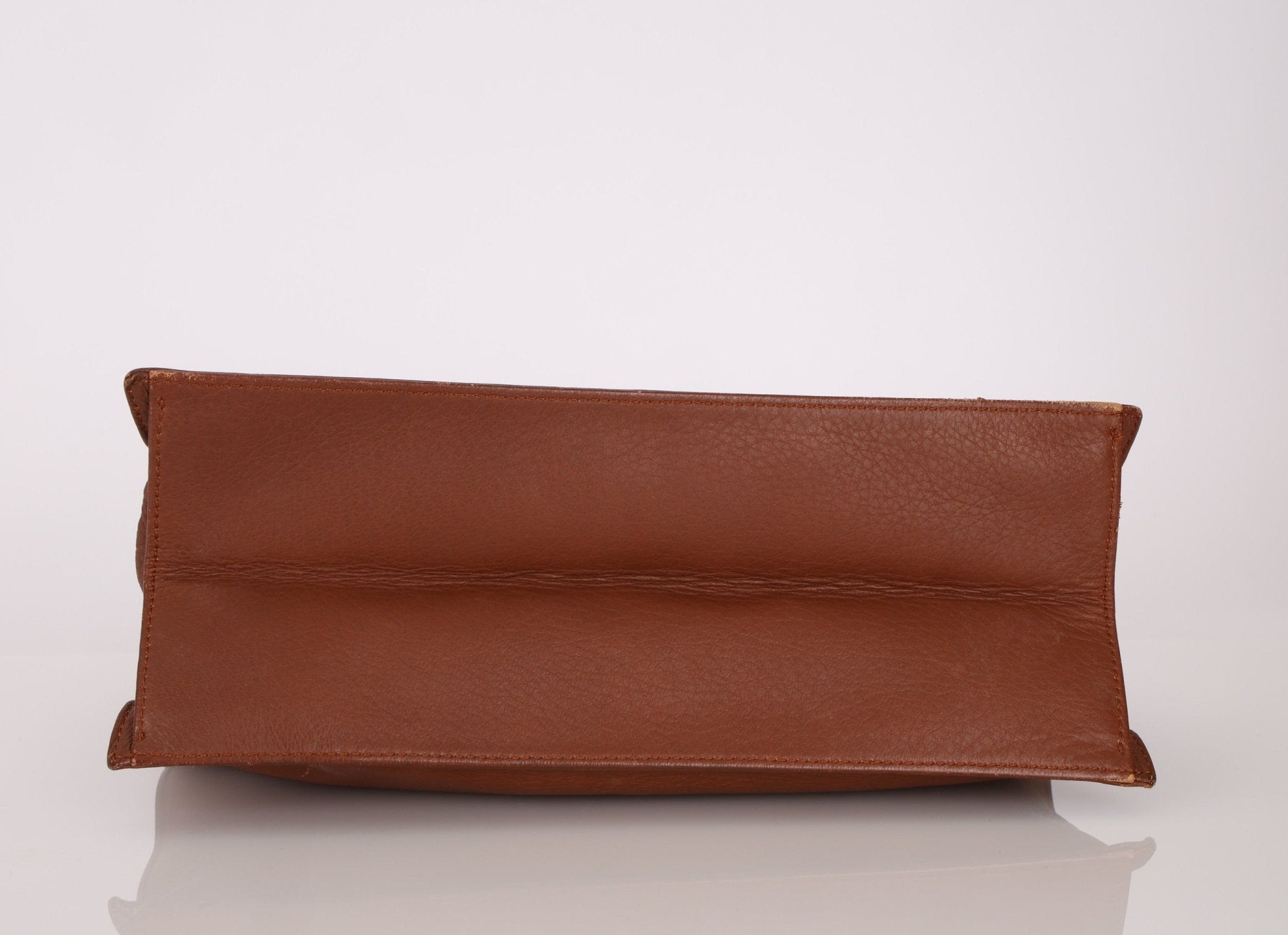 Rare Chanel 2003 Whipstitch Wood Top Handle Tote - FashioNica