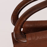 Rare Chanel 2003 Whipstitch Wood Top Handle Tote - FashioNica