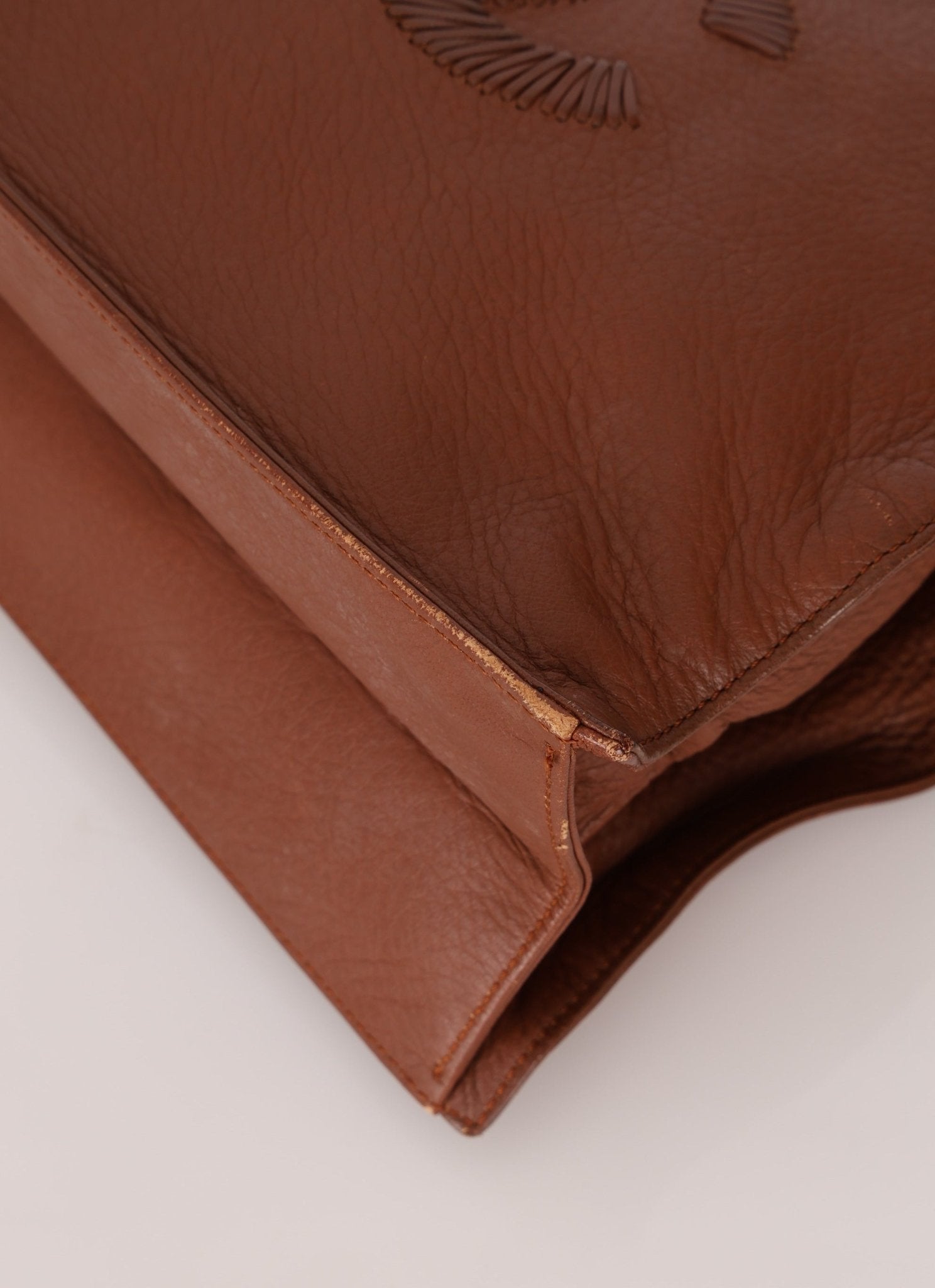 Rare Chanel 2003 Whipstitch Wood Top Handle Tote - FashioNica