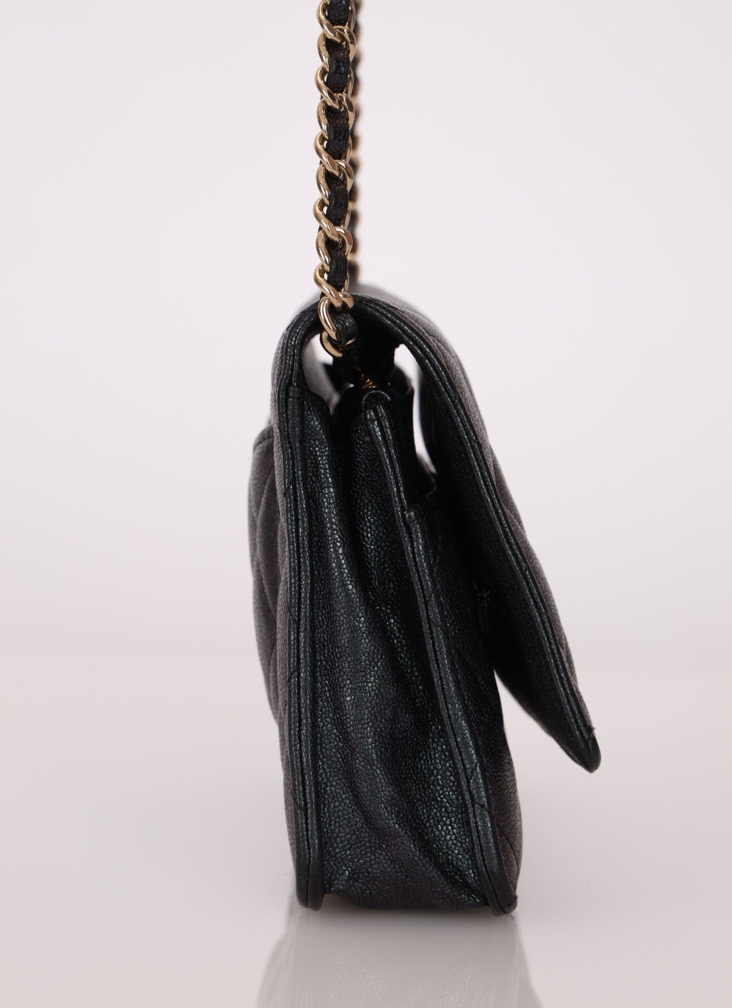 Rare Chanel 2019 Iridescent Caviar Wallet on Chain - FashioNica