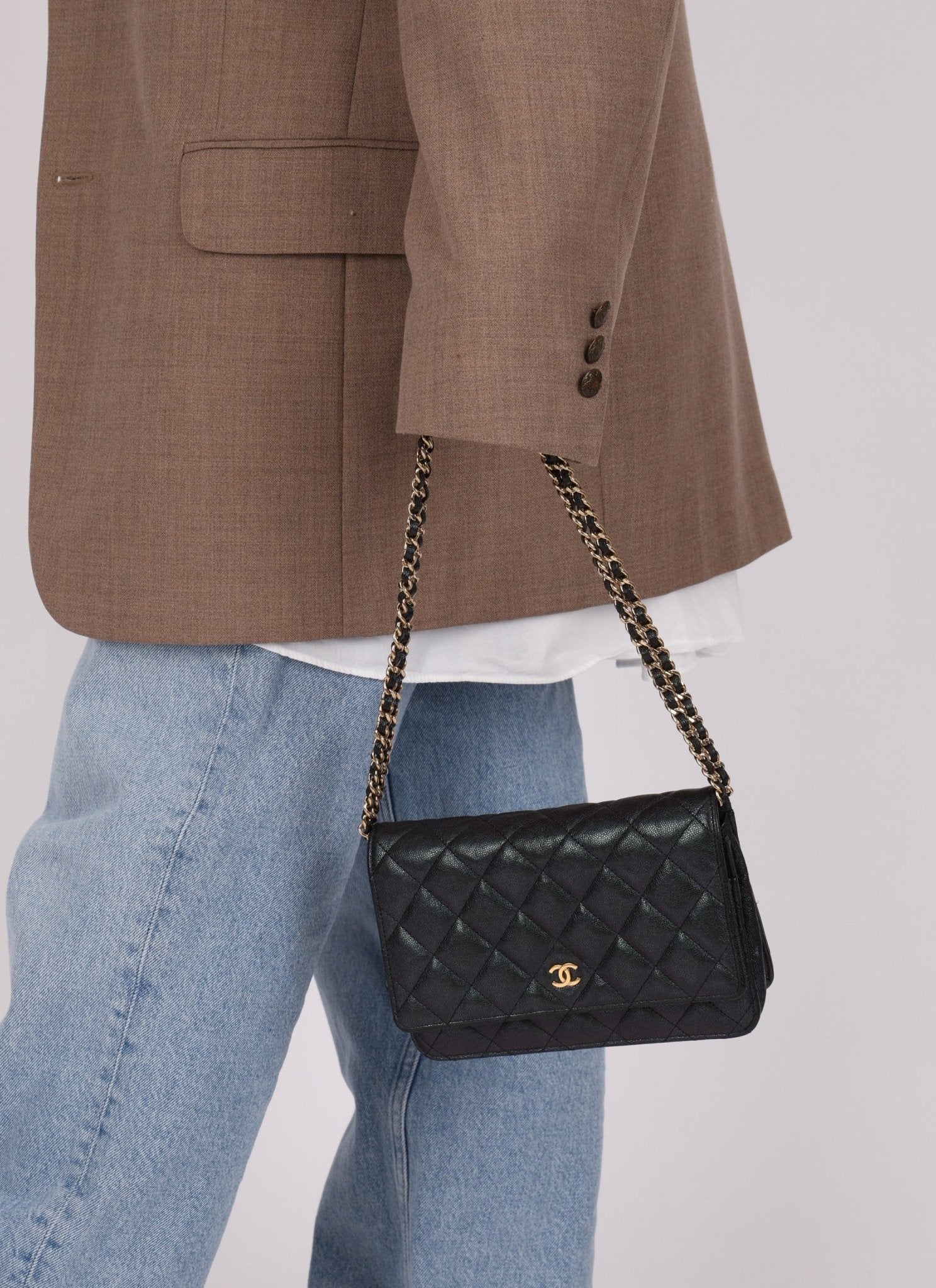 Rare Chanel 2019 Iridescent Caviar Wallet on Chain - FashioNica