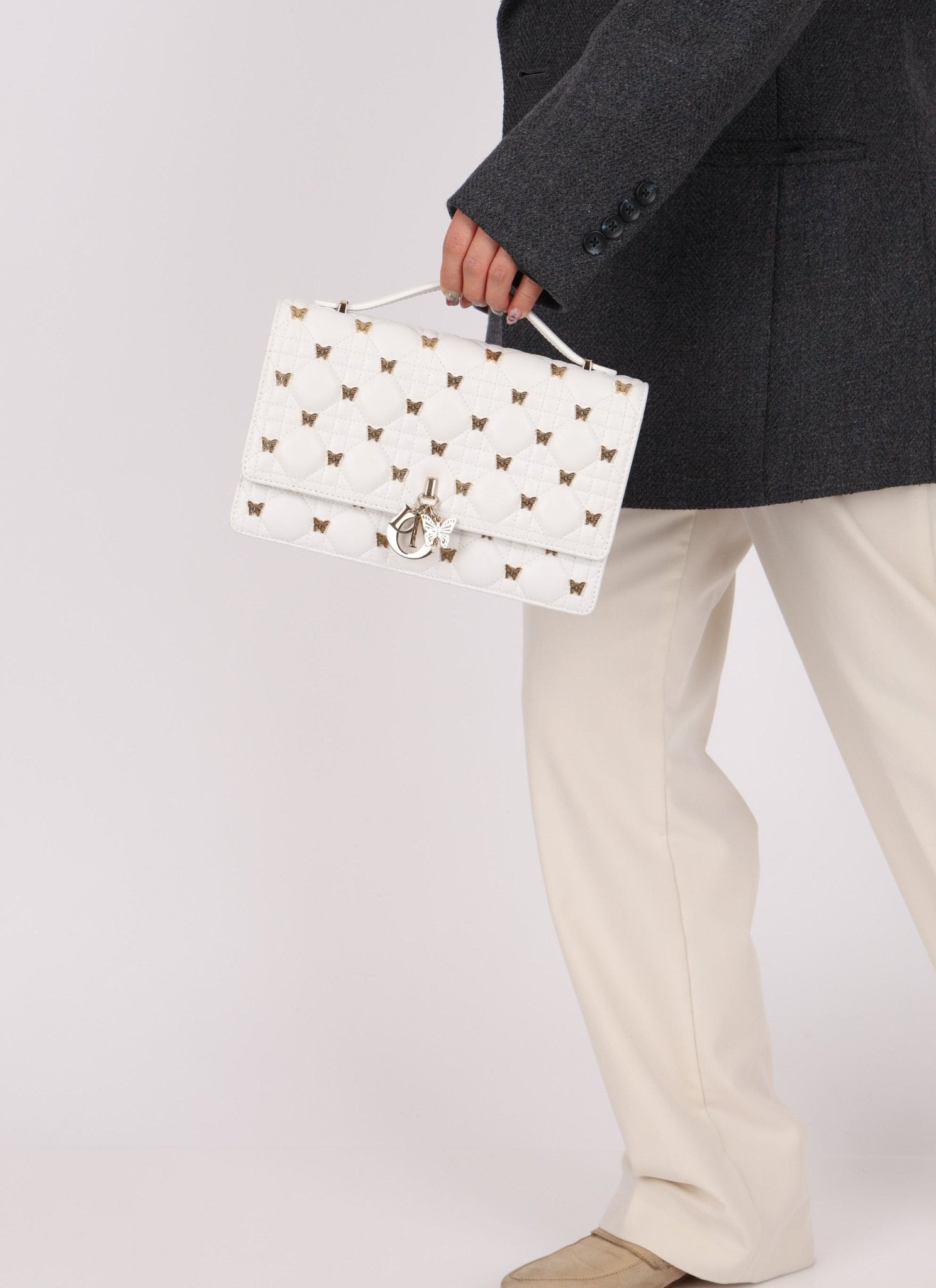 Rare Dior 2023 Cannage Miss Dior Top Handle Butterfly Bag - FashioNica