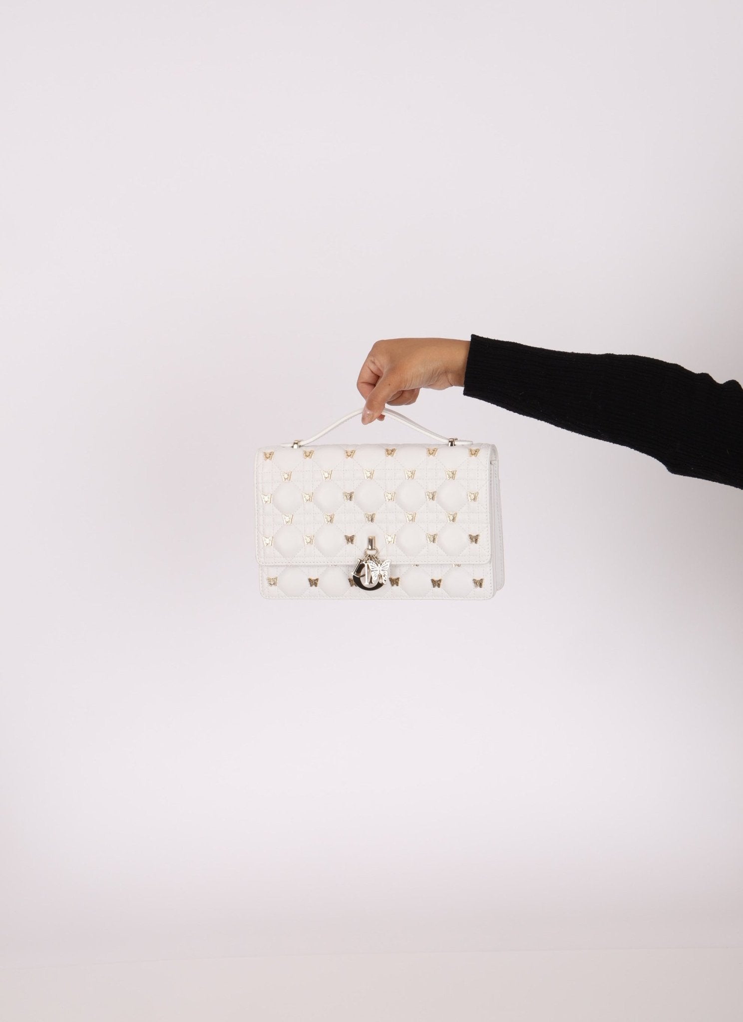 Rare Dior 2023 Cannage Miss Dior Top Handle Butterfly Bag - FashioNica