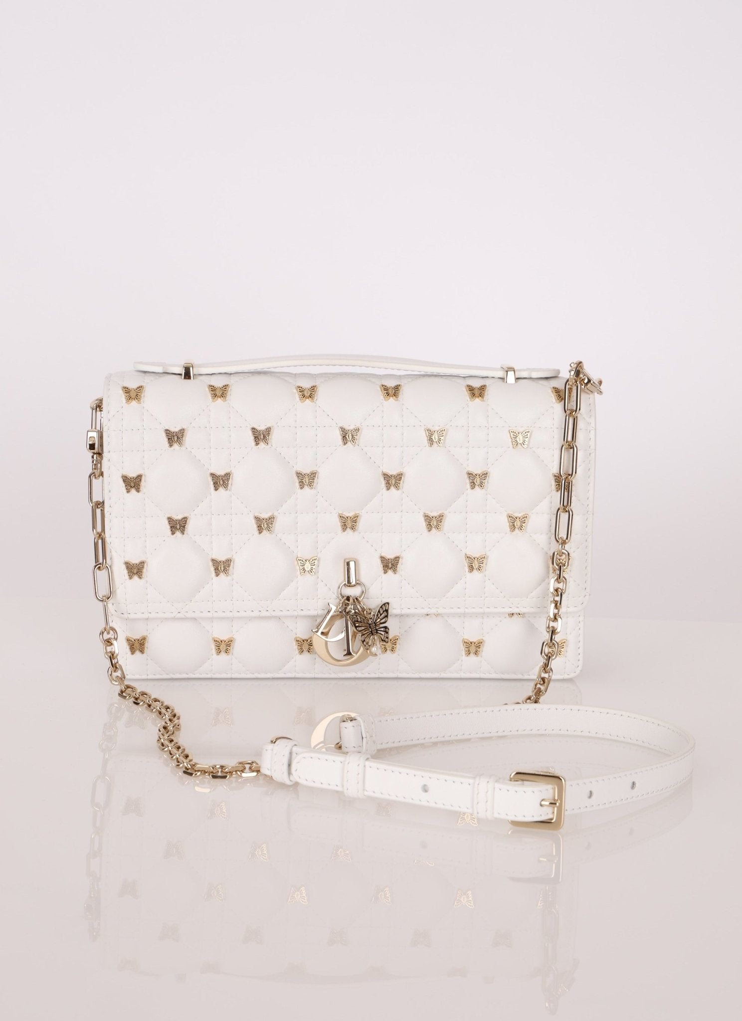 Rare Dior 2023 Cannage Miss Dior Top Handle Butterfly Bag - FashioNica